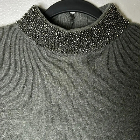 White House Black Market Embellished Long Sleeve Sweater - Picture 2 of 9